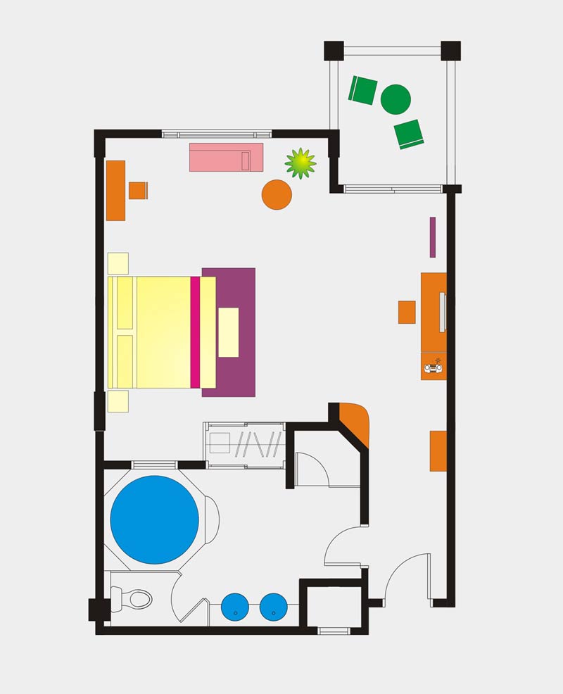 Club Suite View room floor Plan Club Suite room floor Plan