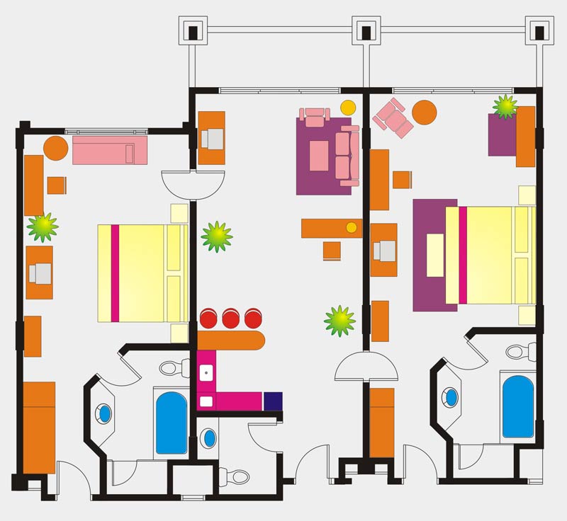 Executive Suite room floor Plan