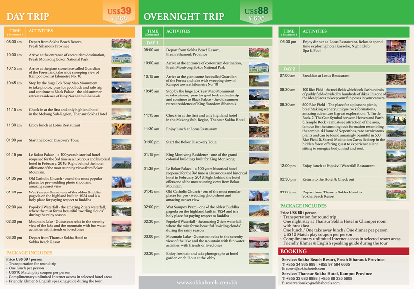 Day & Overnight Trips Leaflet